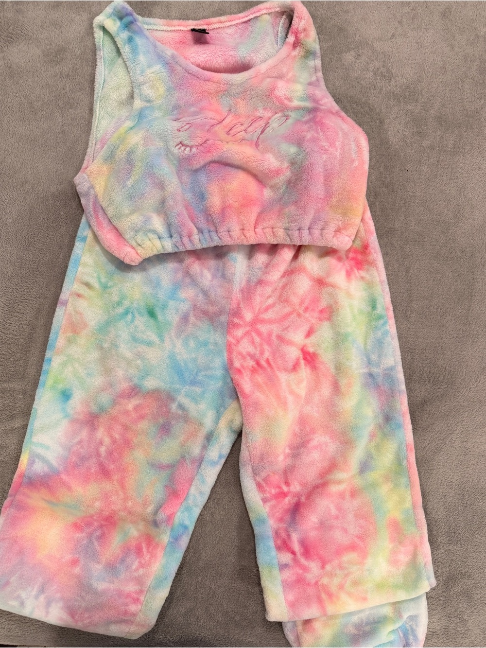 Kids Tie-Dye Plush Bottoms - Multicolor